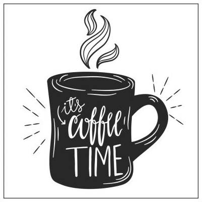 Plakát čtverec Ikea kompatibilní Coffee time