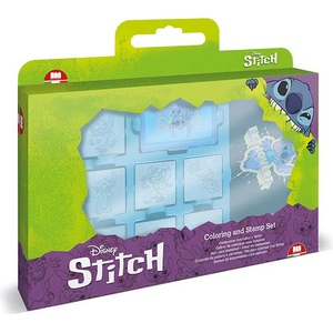 Multiprint Комплект за творчество Stitch със 7 печата, 3 флумастера и бележник за рисунки
