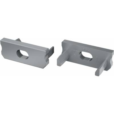 Lumines Krytka pro LED profil D šedá s otvorem ZAS-LUM-D-O-SZ