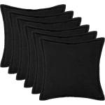 vidaXL Калъфка за възглавница 6 pcs HOUTEN Черно 70 x 70 cm Букле (921366)