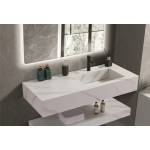 Inter Ceramic Умивалник за баня pietra 12049/120w без отвор (12049/120w БЕЗ ОТВОР)