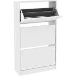 TopMebel Шкаф за обувки Flat Duo TopMebel за 18 чифта в бял цвят 73x26x119cm