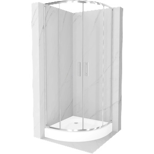Mexen Rio 90x90 cm + tray round