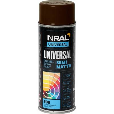 TEGRA INRAL univerzálny email v spreji 400 ml – matná hnedá čokoládová (RAL 8017)