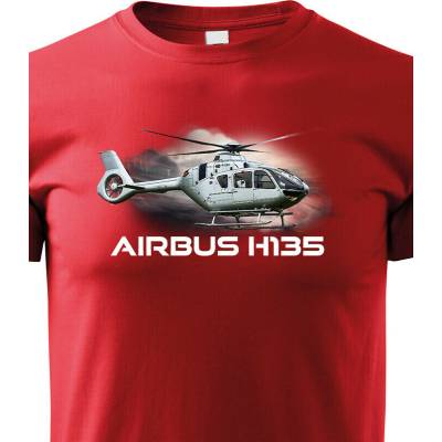 Dětské tričko Airbus Helicopters H135 ČervenáCanvas Dětské tričko Bezvatriko.cz 3234