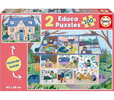 EDUCA Outside,Inside Dům 2x100 dielov