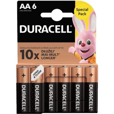 Duracell Батерии алкални Duracell DAALR6MN15006, AA, 1.5V, LR6, 6 бр