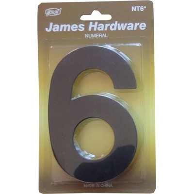 Číslica "6" fasádna 152mm čierna matná Čierna