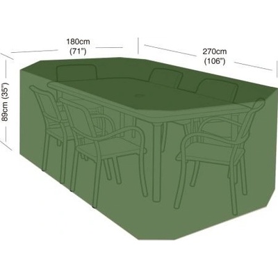 MAT GROUP Plachta krycí na set 6 židlí+obdél.stůl 270x180x89cm, PE 90g/m2 – Zboží Dáma