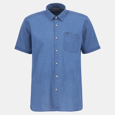 Barbour Риза с къс ръкав Barbour Men's Pigment Short Sleeve Shirt - Dark Denim NY38