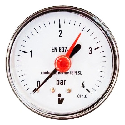 MALGORANI SITEM Manometr (tlakoměr) d63mm 0-4 BAR ZADNÍ vývod 1/4" - voda, vzduch M6304Z – Hledejceny.cz