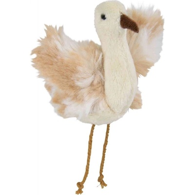 Trixie Pštros, plyšová hračka pro kočky, 5,5cm