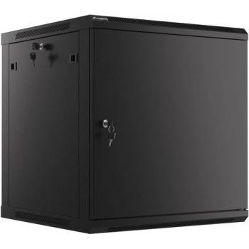 Lanberg Комуникационен шкаф Lanberg rack cabinet 19" wall-mount 12U/600x600 for self-assembly with metal door black (flat pack) (WF01-6612-00B)