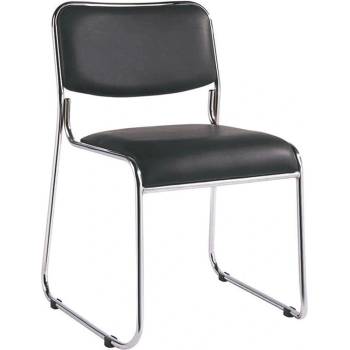 RFG Посетителски стол RFG Axo M, екокожа, метална основа, до 120 kg, черен, 5 б (4010100301)