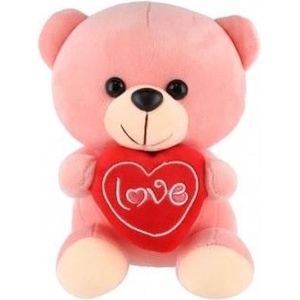 Teddies Мече седнало със сърце плюш 19 см (00800135)