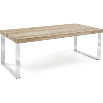 Bizzotto Холна маса Kenya, 100x50 см, дърво/хром (5732015)