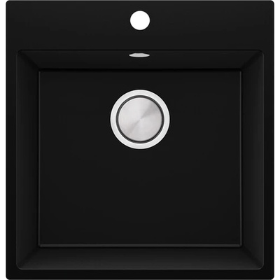 Твоят Стил Черна кухненска гранитна мивка Рига 50 XL 480 x 500 мм