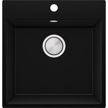 Твоят Стил Черна кухненска гранитна мивка Рига 50 XL 480 x 500 мм