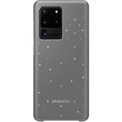 Samsung LED Cover EF-KG988CJ - оригинален заден кейс, през който виждате информация от Samsung Galaxy S20 Ultra (сив)