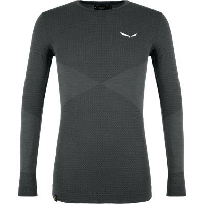 Salewa Мъжко мериносово термобельо Salewa Zebru Responsive L/S Tee Merino base layer - Onyx (015-1163-0511)