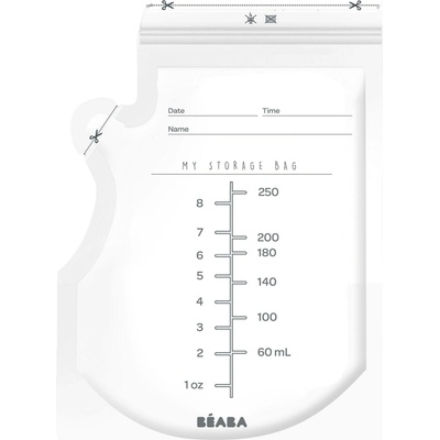Béaba taška na mateřské mléko 50 ks transparentní 250 ml