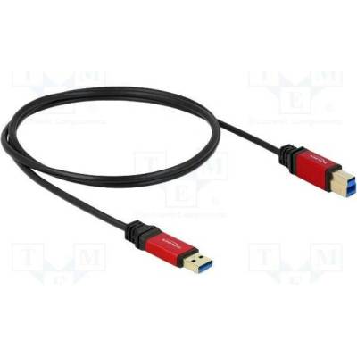Delock 82756 USB A vidlice USB B vidlice zlacený 1m černý