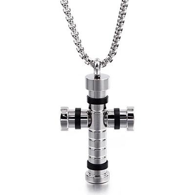 Steel Edge Přívěsek křížek + řetízek WJHC457ST