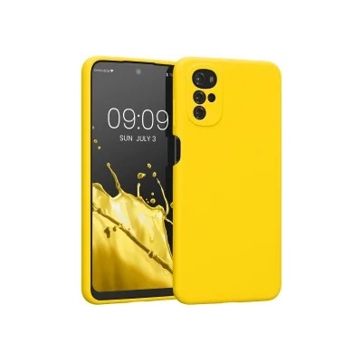 kwmobile Калъф за Motorola Moto G22 - жълт