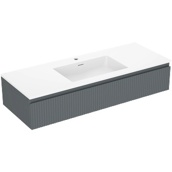 Mexen Rivel шкаф за баня 120 см с мивка Otis, 1 чекмедже, рифеловано , графит (91A20-12023-1-BF66-W18M01)