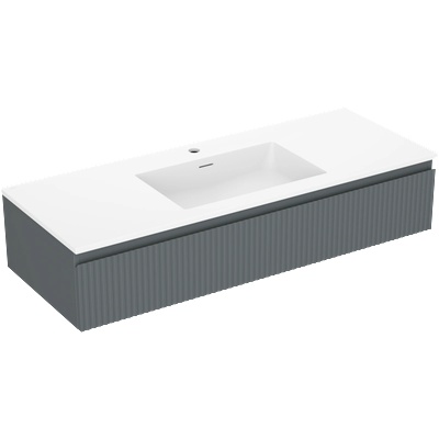 Mexen Rivel шкаф за баня 120 см с мивка Otis, 1 чекмедже, рифеловано , графит (91A20-12023-1-BF66-W18M01)