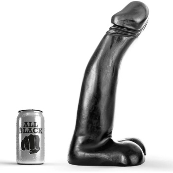 Image 1 of Реалистично дилдо, извито и гладко, 29см. - All Black Dildo (D-199141)