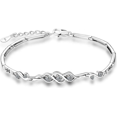 Silenti Jewelry Сребърна гривна "Импулс" - Лилав