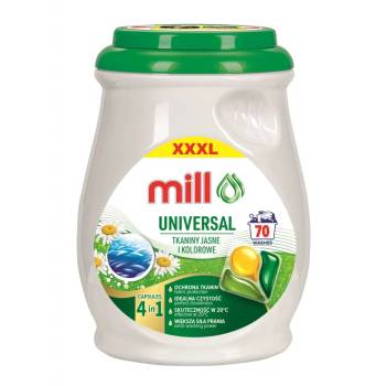 Madonis MILL PROFESSIONAL 3-камерни универсални капсули за пране 70 бр (MILL Tri Caps)