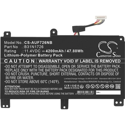 Батерия за Asus Tuf Gaming A15, A17, Tuf Gaming F15, F17 и други, 4200 mAh, Li-Ion (CS-AUF726NB)