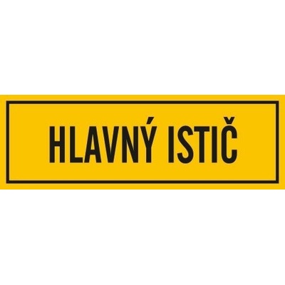 ALFA reklama Samolepka "Hlavný istič" žltá 60x20mm