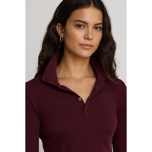 Lauren Ralph Lauren тениска с яка дамска с памук (200B27414)