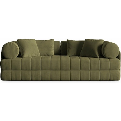 Cosmopolitan Design Zelená zamatová rozkladacia pohovka 206 cm Kemi