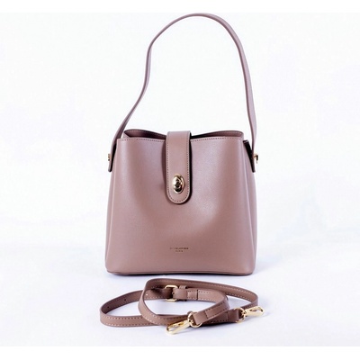 David Jones dámská tříoddílová kabelka na rameno i crossbody CM6777A tmavě starorůžová