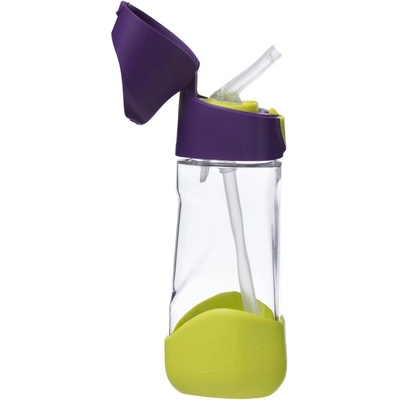 b.box Láhev s brčkem žlutá/šedá 600 ml – Zboží Dáma