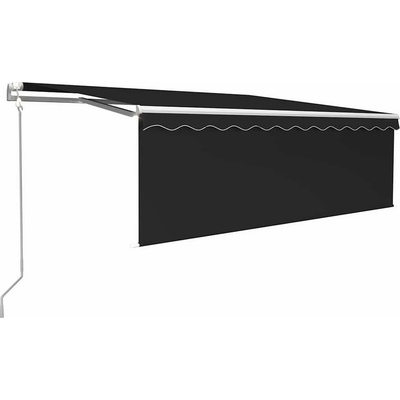 zahrada-XL Automatická markýza roleta LED senzor větru 4,5x3 m antracitová