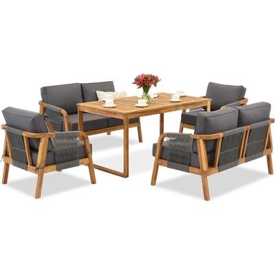 Garden Point Градински мебели от акациева дървесина Mumbai Apetito 6 Garden Point (GAP1209-6)