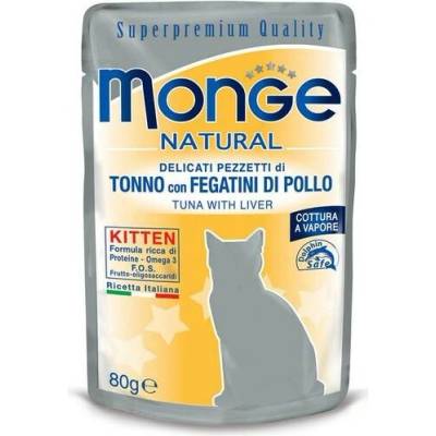 Monge Buste Kitten s tuňákem a kuřecími játry 80 g