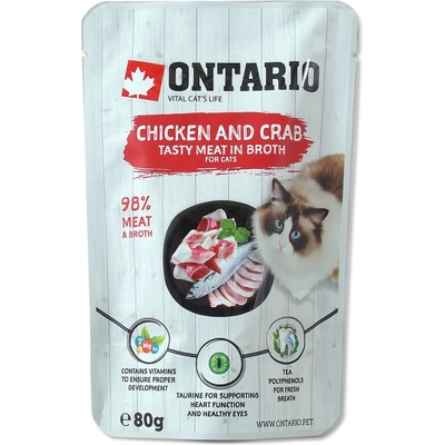 ONTARIO Cat пиле и раци 80 г