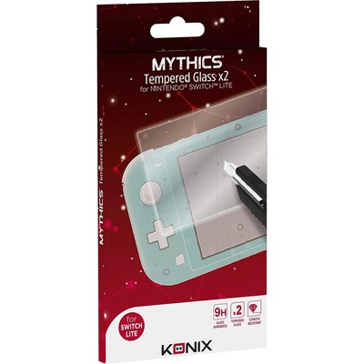 Konix Защитно стъкло Konix - Mythics 9H Tempered Glass Protector, 2 бр. (Nintendo Switch Lite)