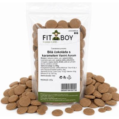 Fitboy Bílá s karamelem Vanini Aurum 200 g