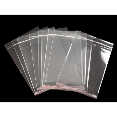 Prima-obchod PP sáček s lepicí klopou a závěsem 20x24 cm transparent 100 ks