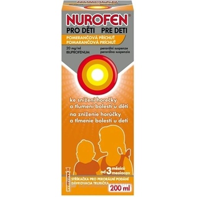 Nurofen pre deti 4% pomaranč sus.por.1 x 200 ml/4,0 g