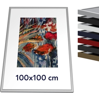 Thalu Kovový rámik 100x100 cm, čierna
