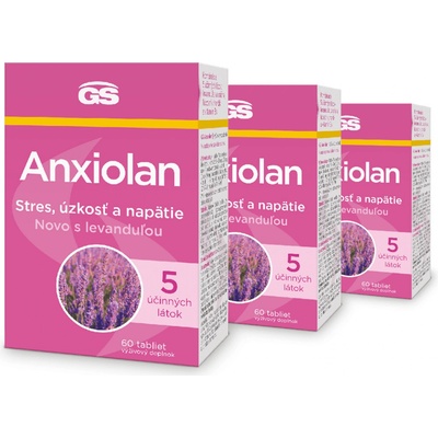 GS Anxiolan s levanduľou 3 × 60 tabliet