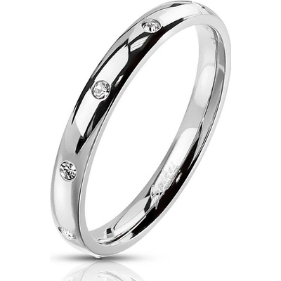 Mabell Dámský prsten z chirurgické oceli FLORETTE CZ221R-M6822S 3 6C45